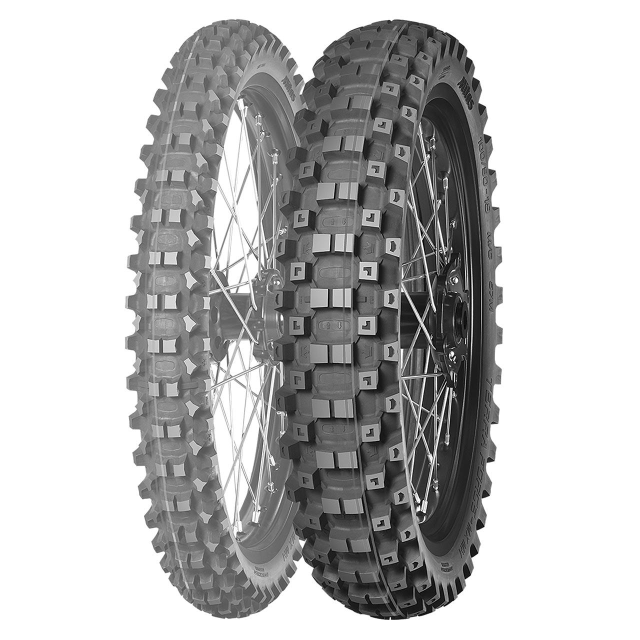 MITAS TERRA FORCE MX MH PIT CROSS RED GREEN REAR NHS 90/100 -12 46M TT MOTO CROSS